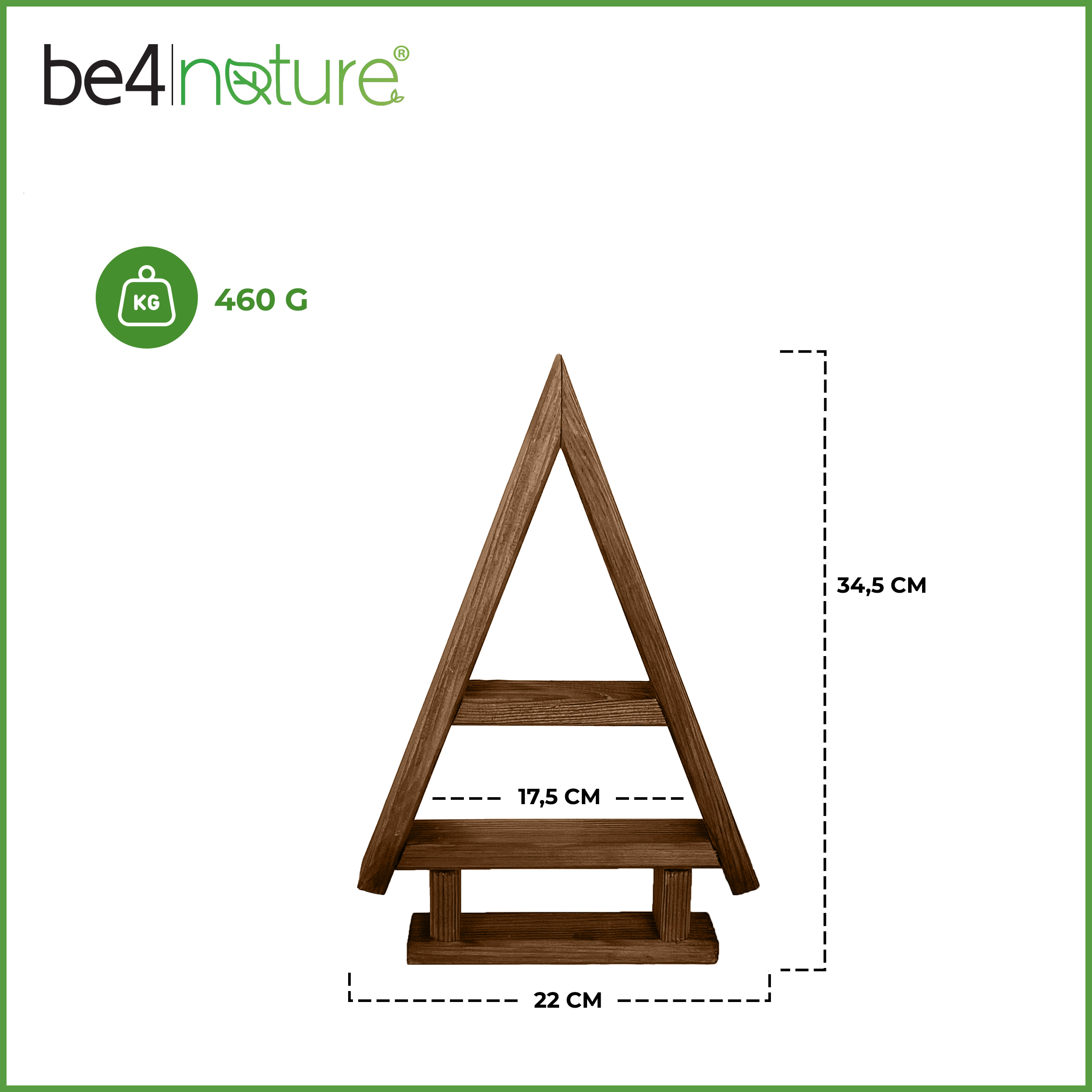 be4nature Choinka sosnowa ozdoba świąteczna Brązowa zestaw 2 szt.