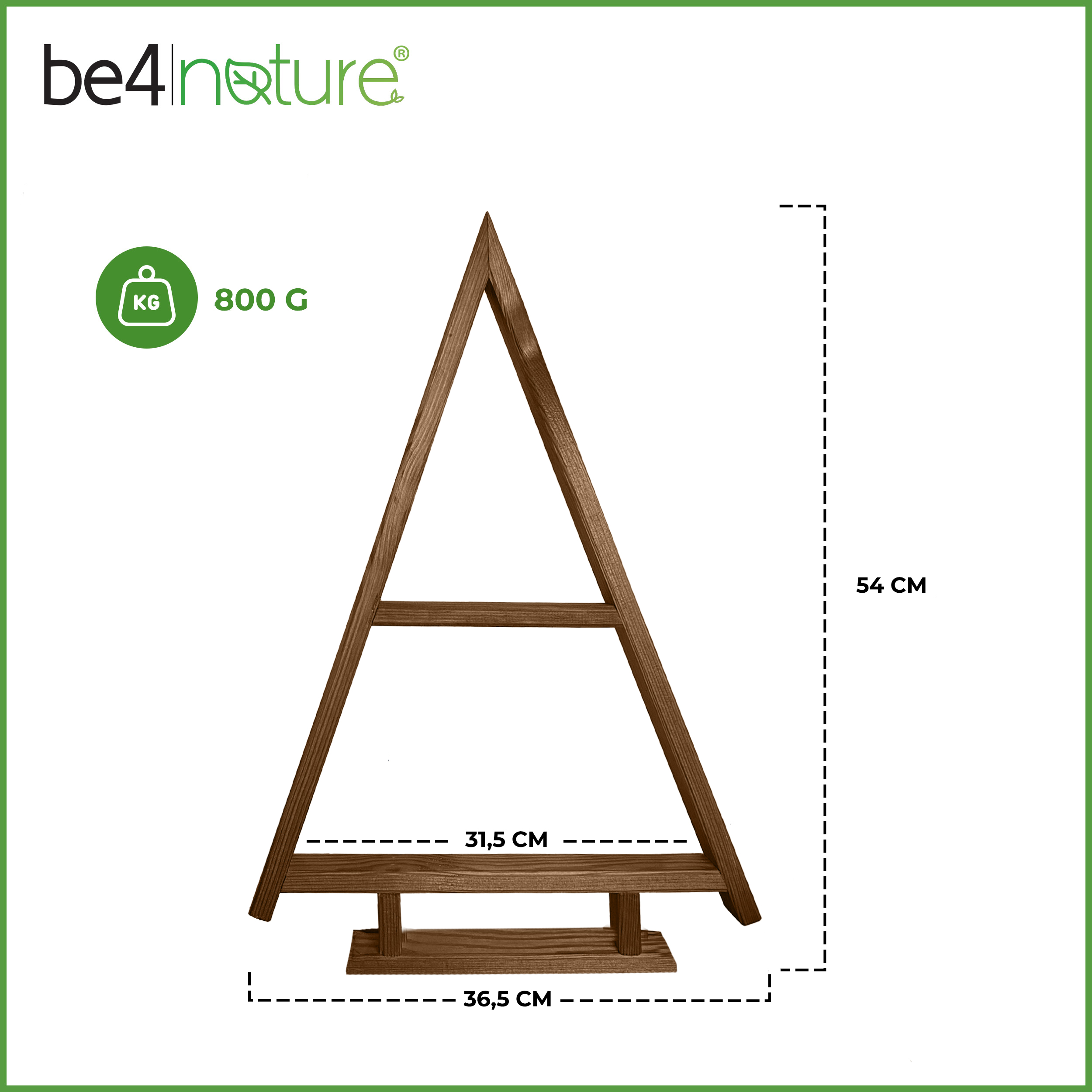 be4nature Choinka sosnowa ozdoba świąteczna Brązowa zestaw 2 szt.