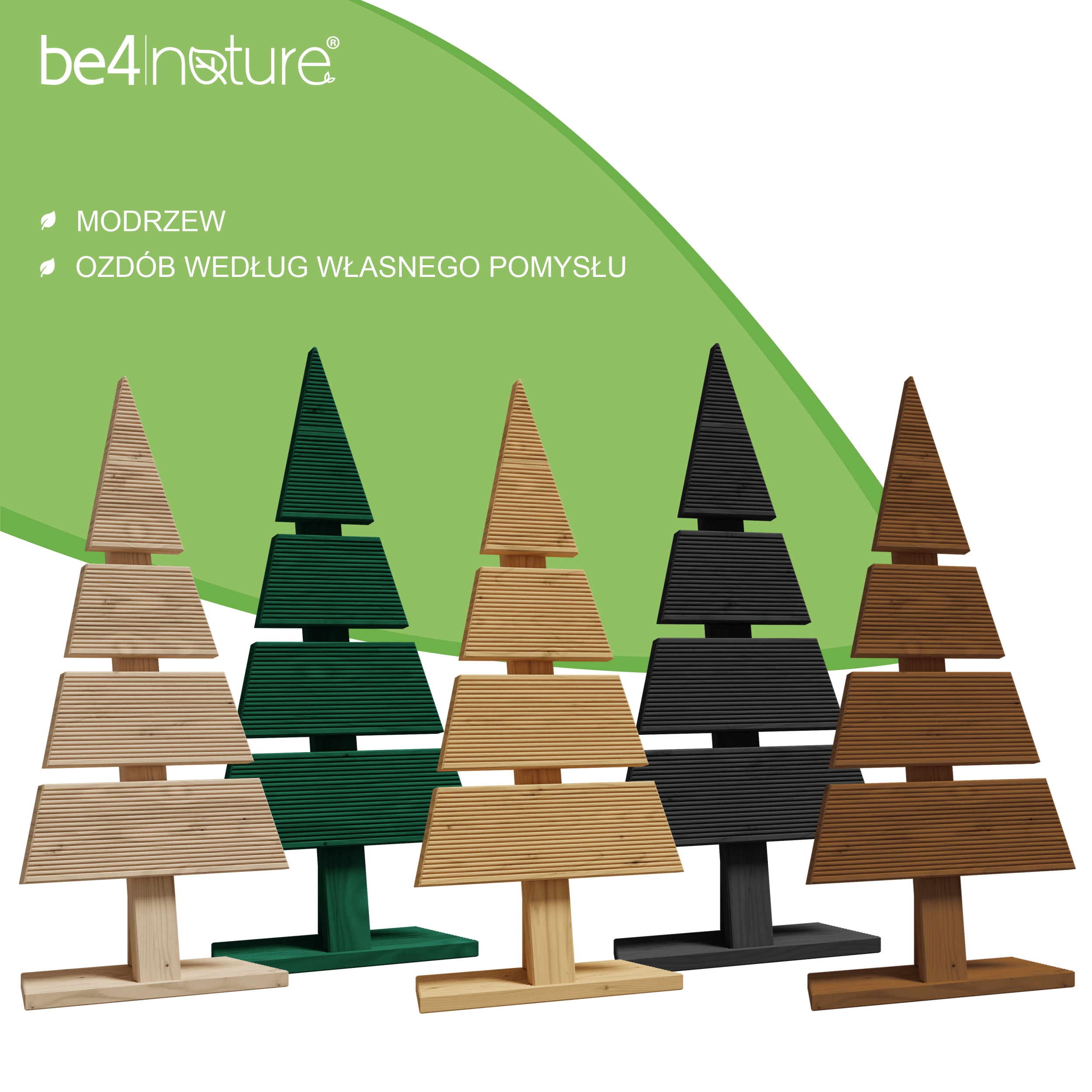 be4nature Choinka modrzewiowa odzoba świąteczna Nieimpregnowana 59 x 27 cm