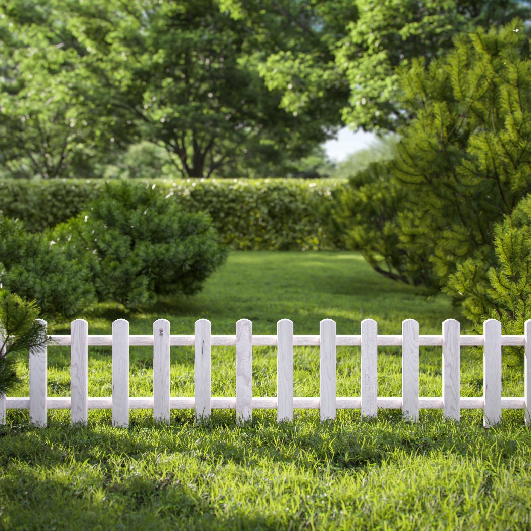 be4nature Płot ogrodowy sosnowy Biały 104 x 20 cm 1 szt. (Wampir)