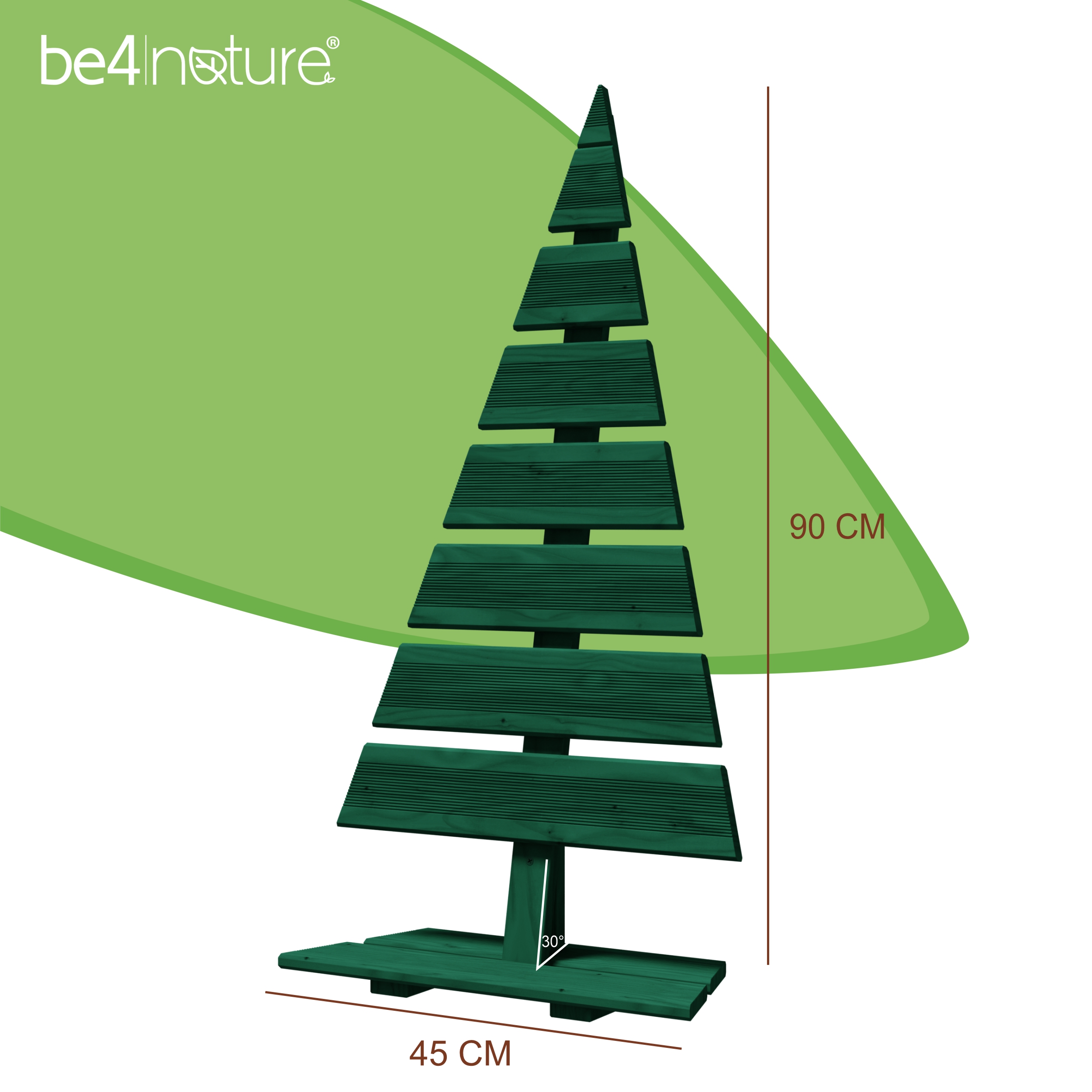 be4nature Choinka modrzewiowa odzoba świąteczna Zielona 92 x 45 cm