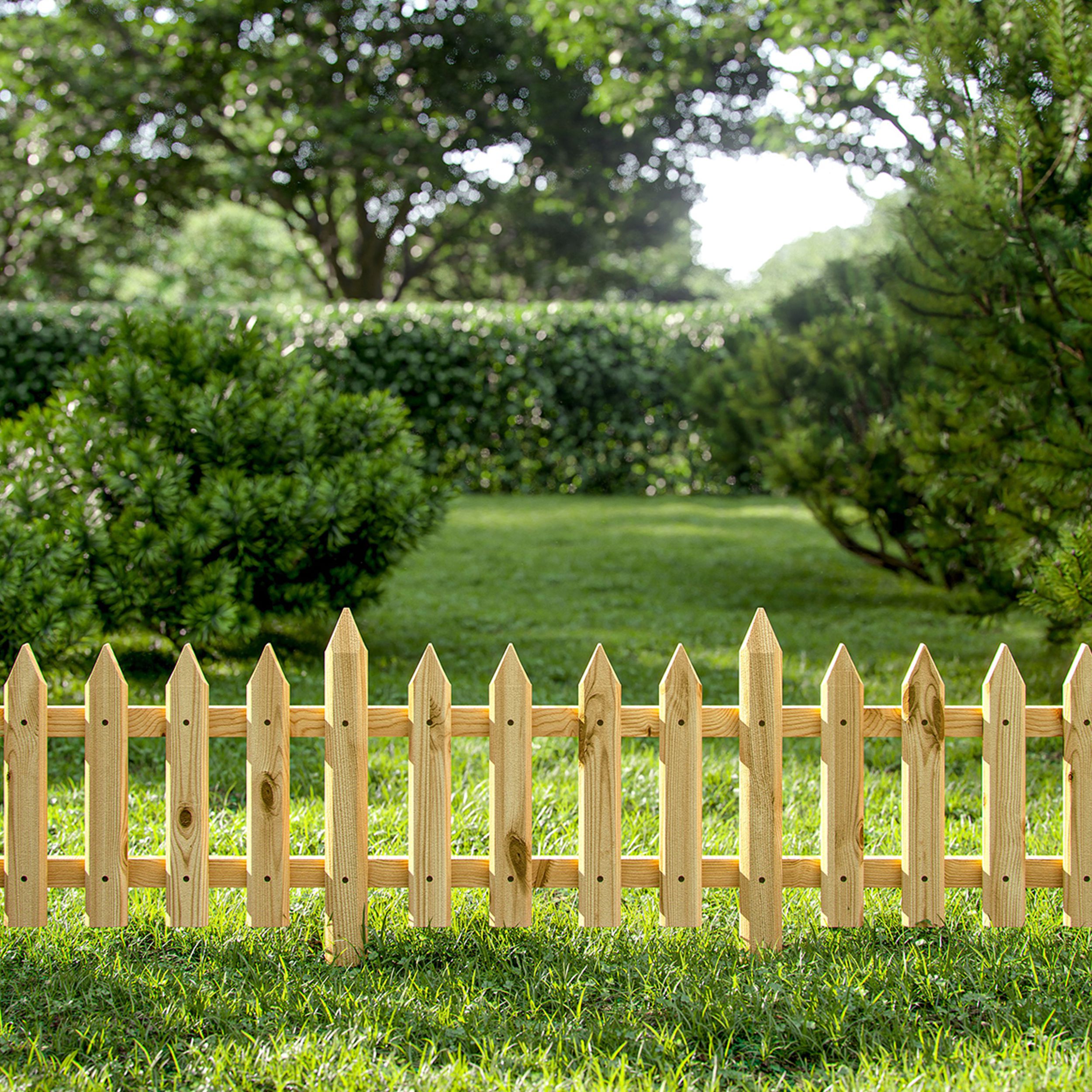 be4nature Płot ogrodowy wtykowy sosnowy Nieimpregnowany 103 x 20 cm 3 szt.