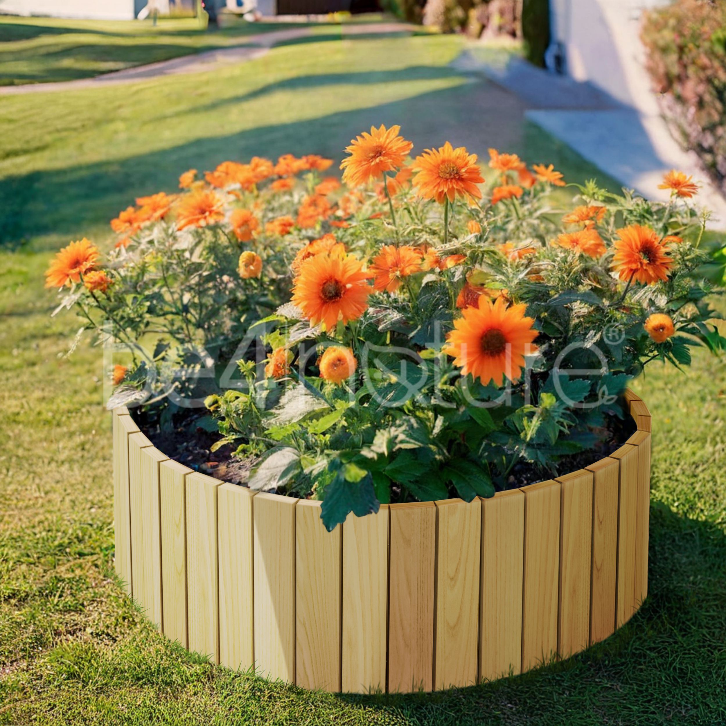 be4nature DREWNIANY PŁOTEK Rollborder obrzeże rabatek 100 x 40 cm