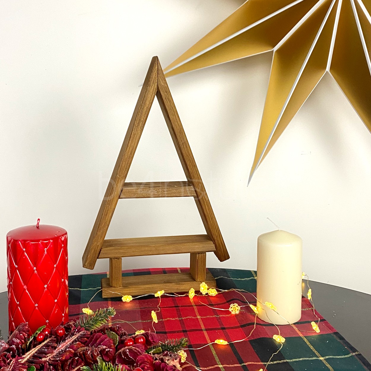 be4nature Choinka sosnowa ozdoba świąteczna Brązowa zestaw 2 szt.