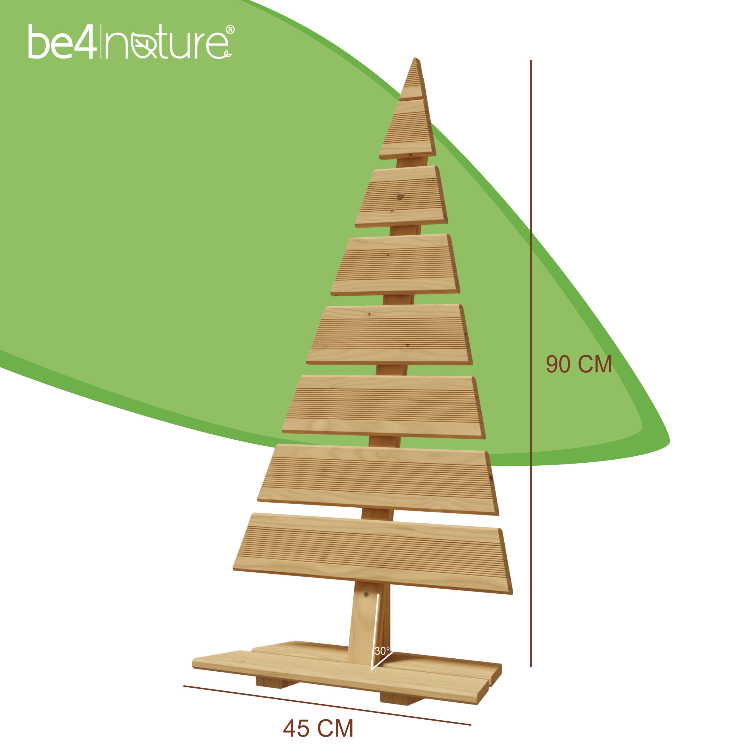 be4nature Choinka modrzewiowa odzoba świąteczna Naturalna 92 x 45 cm