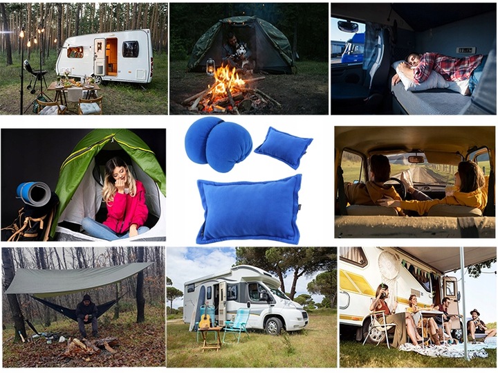 Poduszka turystyczna zagłówek podróżna antyalergiczna kempingowa biwak SYLO