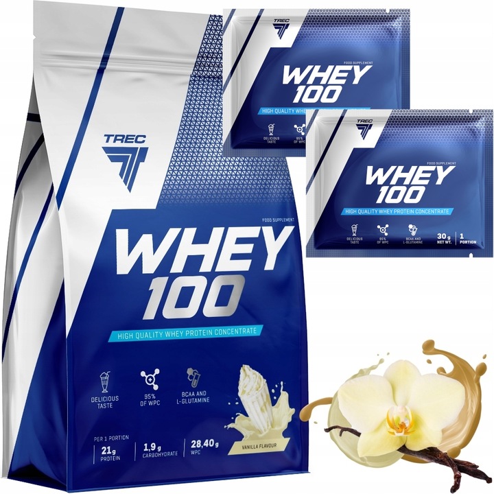 NOWE PYSZNE BIAŁKO WPC Trec Whey 100 700g SERWATKOWE PROTEINY NA MASĘ SIŁĘ