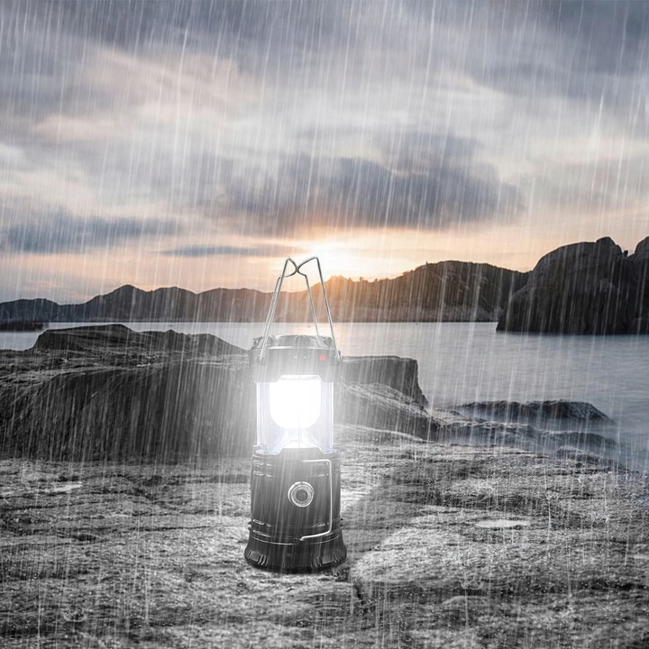 Lampa Solarna LED Latarka Turystyczna Biwakowa Akumulatorowa USB Powerbank