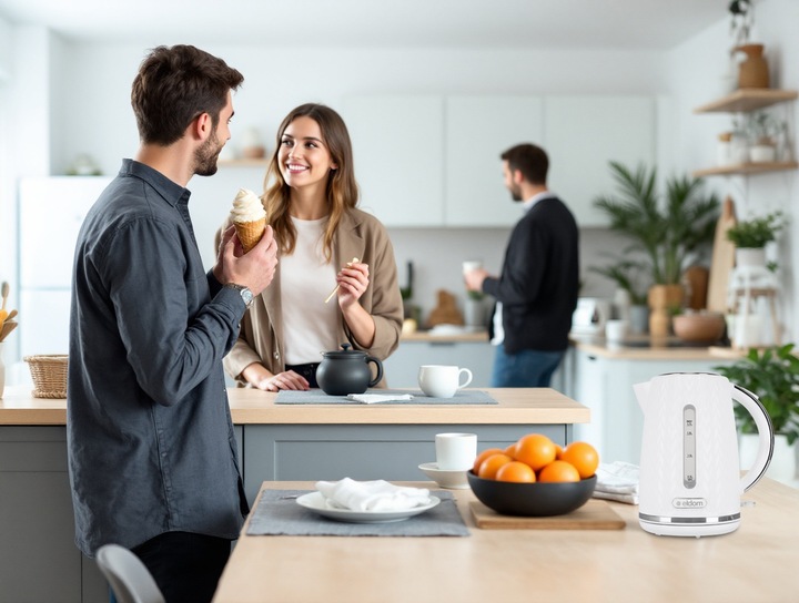 CZAJNIK ELEKTRYCZNY BEZPRZEWODOWY ELDOM 1,7L 2000W BIAŁY