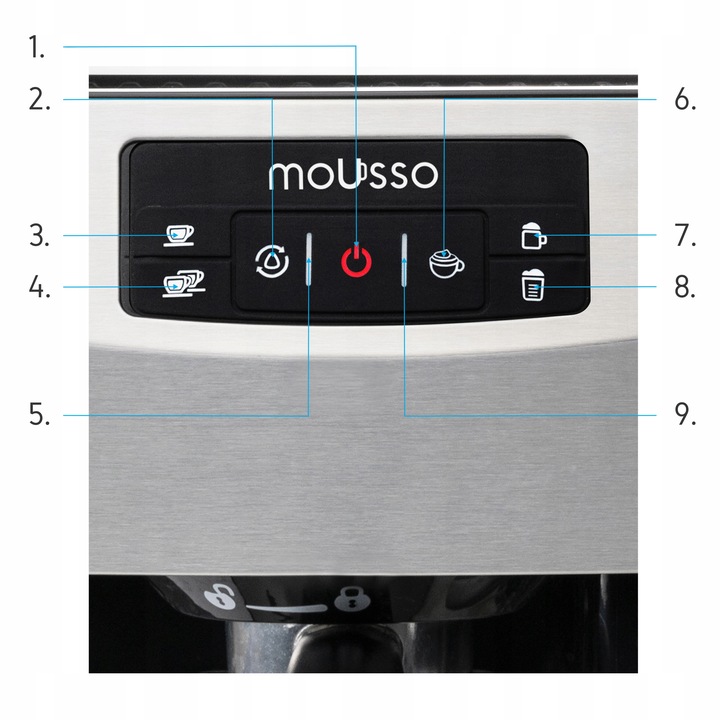 Ekspres do kawy Ciśnieniowy Automatyczny Yoer INOX 20bar + Spieniacz Mleka