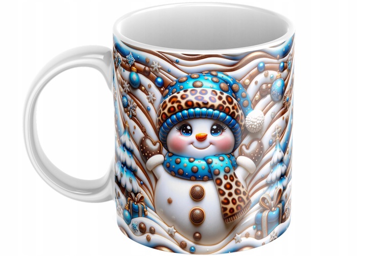 Świąteczny Kubek - Idealny Na Prezent - NOWOŚĆ - HIT - Bestseller- Bałwanek