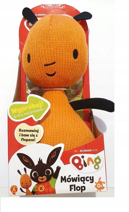 Maskotka MÓWIĄCY FLOP - pluszak 27 cm z serialu BING - mówi po polsku