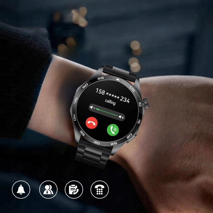 ZEGAREK MĘSKI SMARTWATCH AMOLED 466x466 EKG GLUKOZA CIŚNIENIE TEMPERATURA