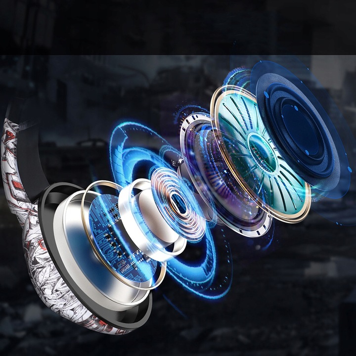 ONIKUMA K19 CAMO SŁUCHAWKI GAMINGOWE NAUSZNE PRZEWODOWE Z MIKROFONEM RGB