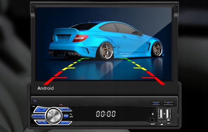 RADIO SAMOCHODOWE 1 DIN ANDROID 13 GPS USB WIFI WYSUWANY PILOT CARPLAY