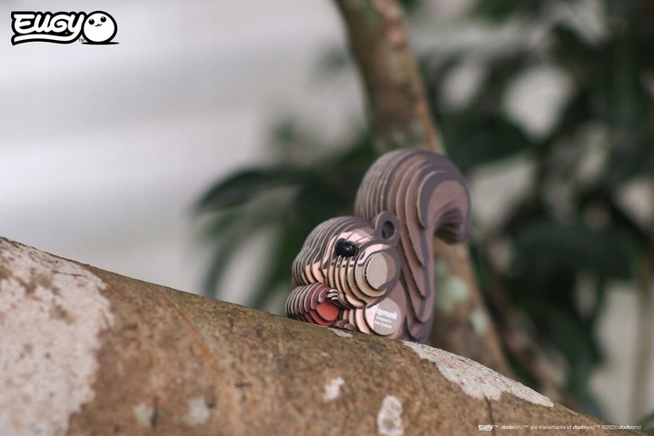 Wiewiórka Eugy. Eko Układanka Puzzle 3D