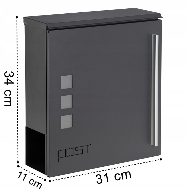Skrzynka Pocztowa Na Listy Z Nazwą Ulicy Numerem Domu Napisem Antracyt