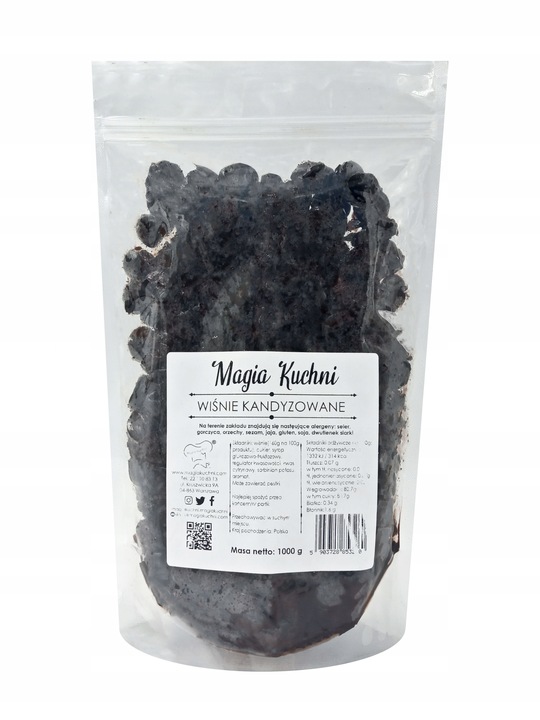 Wiśnie KANDYZOWANE 1kg W SYROPIE wiśnia CAŁA