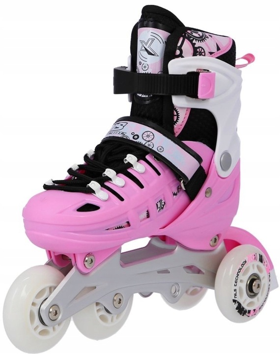 NILS 4w1 Łyżworolki Rolki Regulowane Wrotki Dziecięce Rekreacyjne 31-34