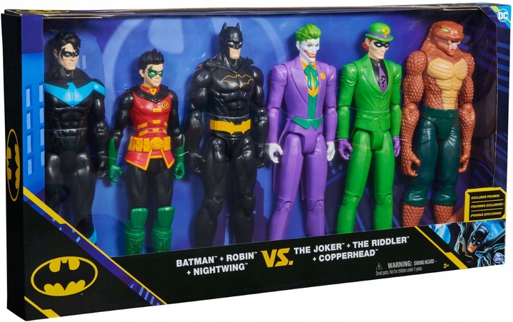 BATMAN FIGURKI DC COMICS DUŻY ZESTAW JOKER ROBIN I INNE 6W1 28 CM