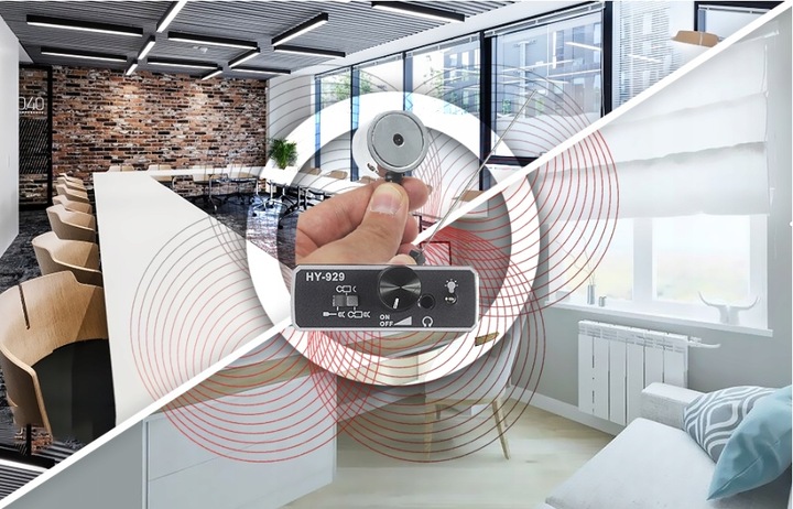 PODSŁUCH PRZEZ ŚCIANY DO 35CM DETEKTOR WYCIEKÓW ZAPIS NA KARTĘ PAMIĘCI SD