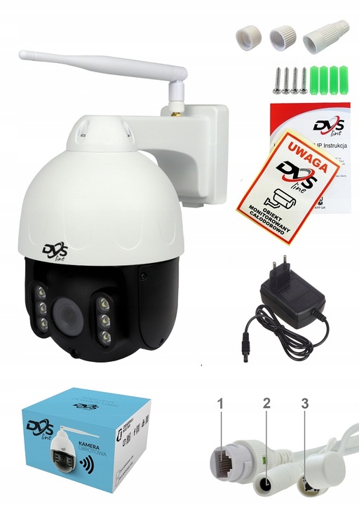 BEZPRZEWODOWA ZEWNĘTRZNA KAMERA WIFI OBROTOWA IP 8Mpx 4K DVS MONITORING P2P