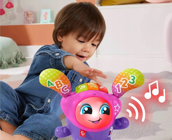 FISHER PRICE INTERAKTYWNA TANECZNA DJ-ka zabawka edukacyjna +9m HRD21
