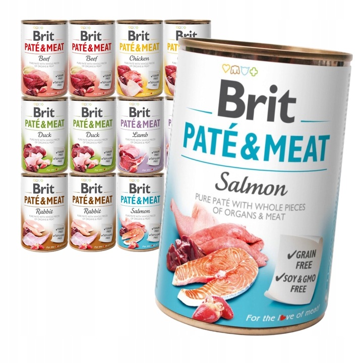 Brit Pate&Meat Mokra Karma Dla Psów Mix Smaków 12x400g