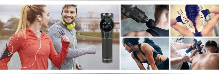 PISTOLET DO MASAŻU MOCNY MASAŻER MASSAGE GUN ALPHA