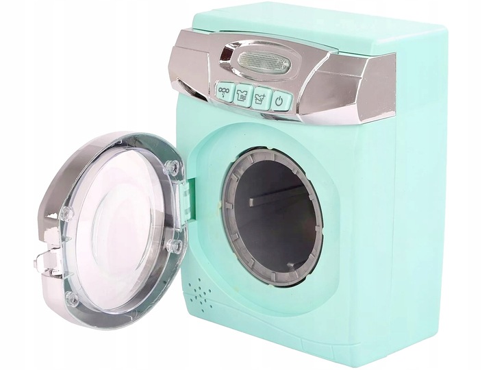 PRALKA AUTOMATYCZNA DLA DZIECI OBROTOWY BĘBEN WODA światło dźwięk Zabawkowa