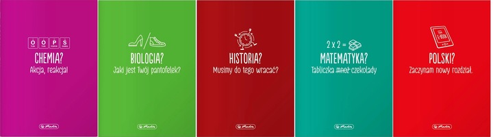 KOMPLET ZESZYTÓW TEMATYCZNYCH PRZEDMIOTOWYCH ZE ŚCIĄGĄ 10 SZTUK HERLITZ