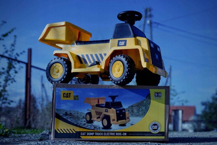 WYWROTKA CATERPILLAR dla dziecka JEŹDZIK na akumulator 6V 4AH