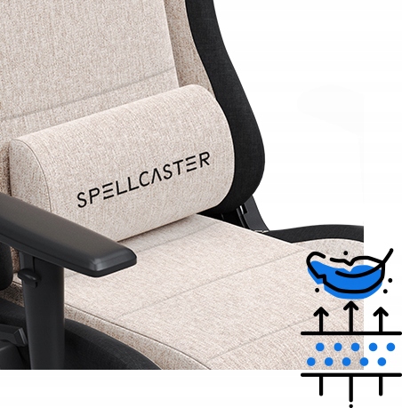 Fotel Gamingowy Materiałowy Obrotowy Biurowy Krzesło Gracza Kubełek Sense7