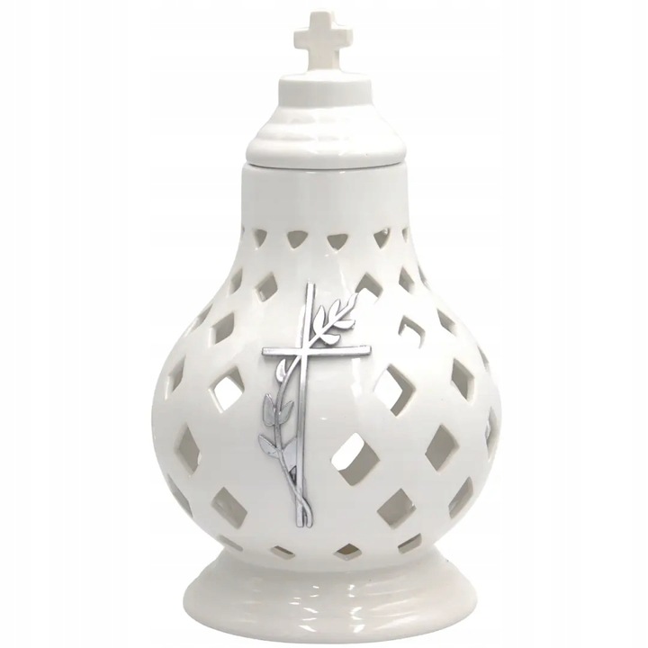 ZNICZ WAZA CERAMICZNA BIAŁA