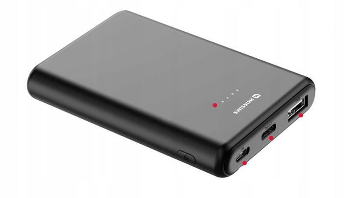 Powerbank SWISSTEN 5000 mAh micro USB USB-C USB-A + kabel USB-C/USB-C 10 W
