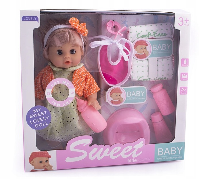 LALKA BOBAS LALECZKA DŁUGIE WŁOSY MÓWI Z AKCESORIAMI INTERAKTYWNA