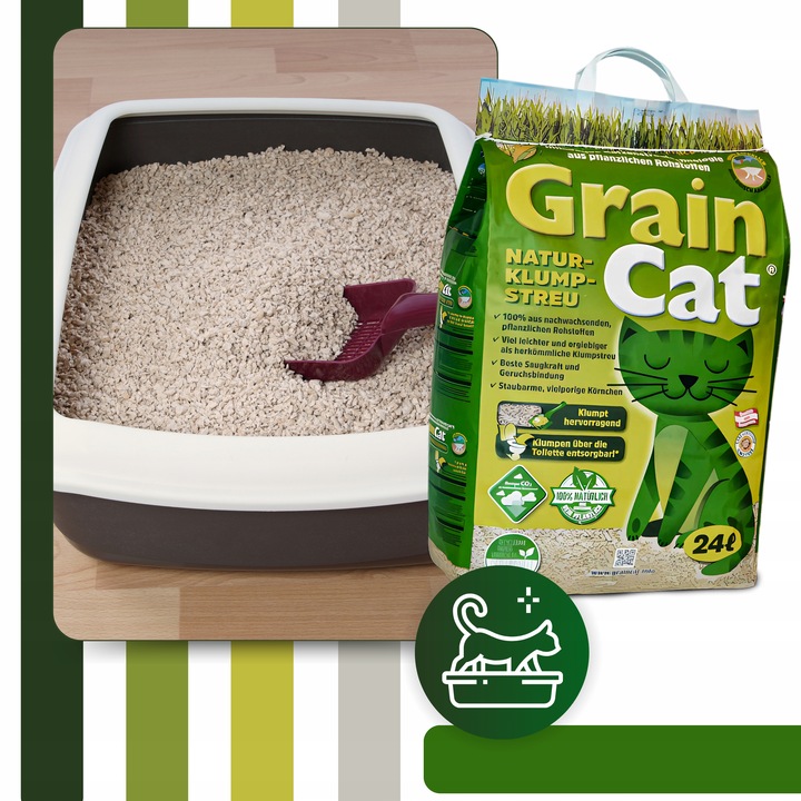 Żwirek dla Kota ZBRYLAJĄCY EKOLOGICZNY 24l Zbożowy BIODEGRADOWALNY do WC