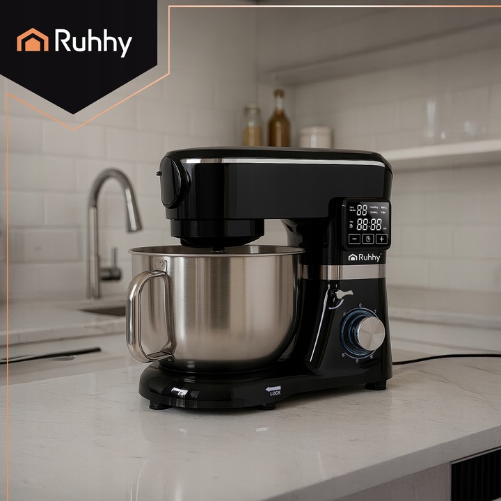 Robot Planetarny Kuchenny z Podgrzewaną Misą 6,2l Wielofunkcyjny Blender