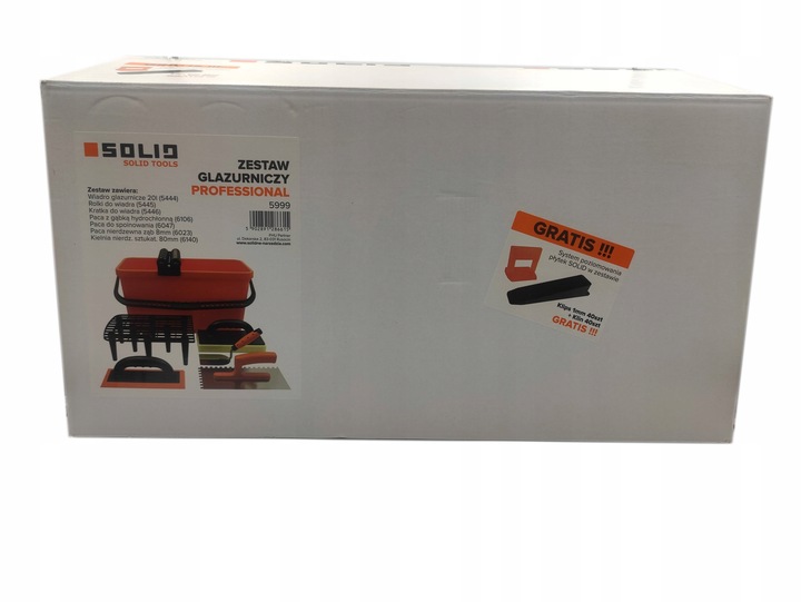 SOLID WIADRO GLAZURNICZE DO FUGOWANIA 20L ZESTAW L