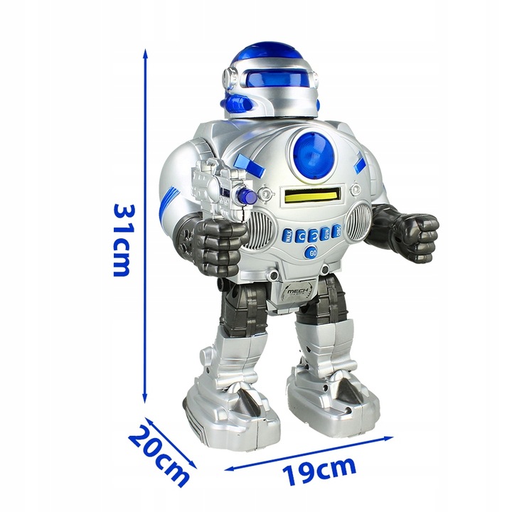 ZDALNIE STEROWANY ROBOT RC STRZELAJĄCY KRĄŻKAMI ZABAWKA INTERAKTYWNA DŹWIĘK