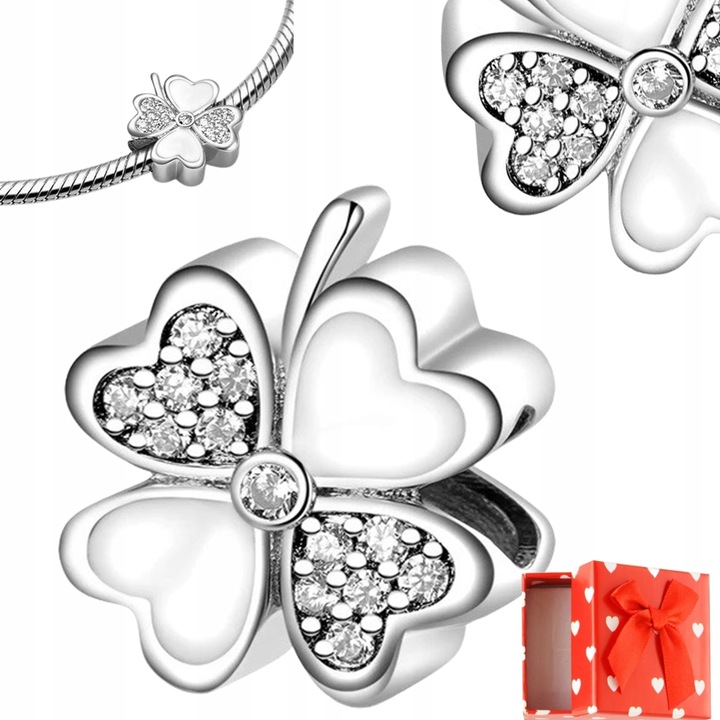 KONICZYNKA szczęście pomyślność srebrny charms S925 +PUDEŁKO Gratis