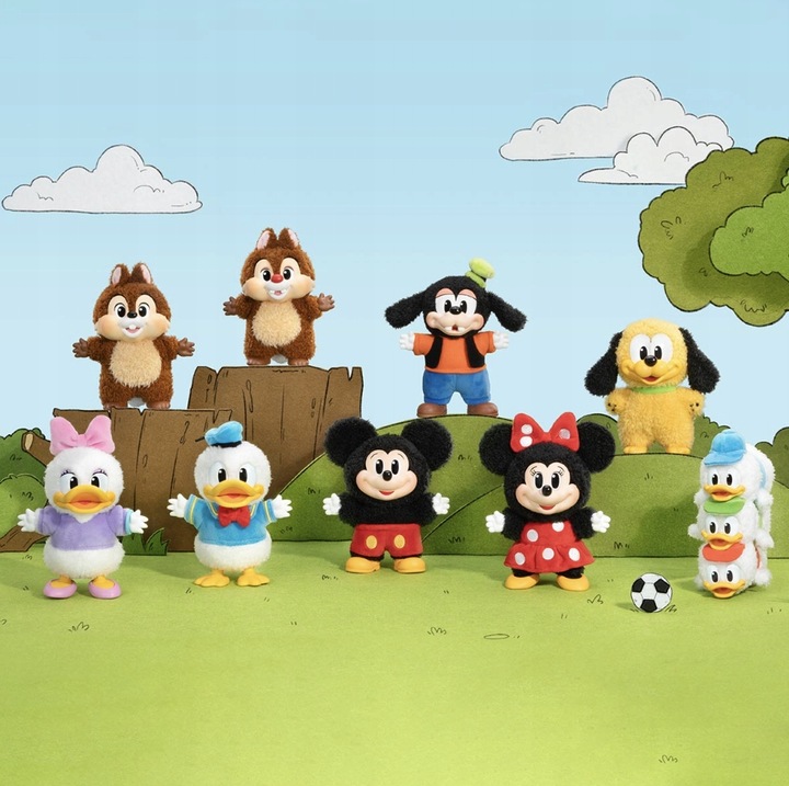 Original Pop Mart Mickey Family Cute Together Keychain Figures popmart