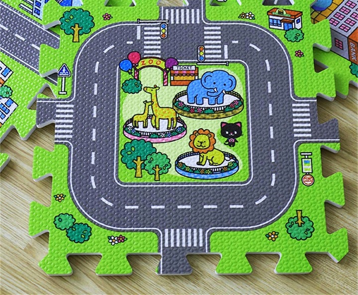 PUZZLE PIANKOWE MATA MIASTO ULICE DROGI 18EL DUŻE