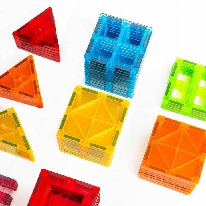 Klocki konstrukcyjne EDUKACYJNE 3D kulki rurki dla dzieci 108el MAGNETYCZNE