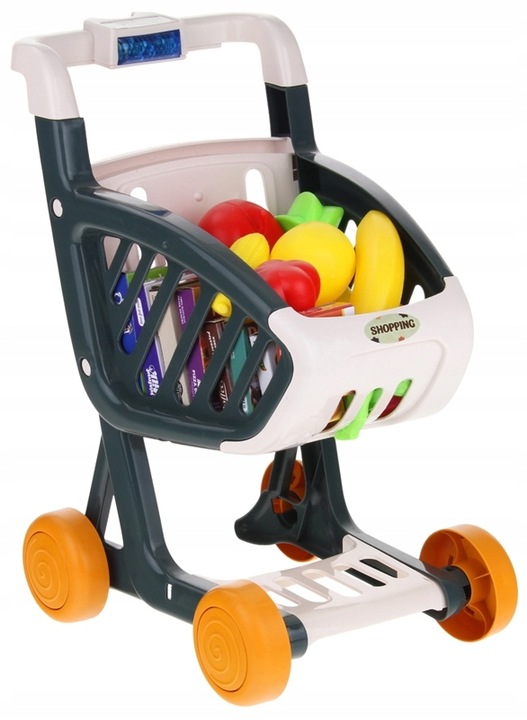 Wózek Koszyk Sklepowy Dla Dzieci Na Zakupy Supermarket Owoce Warzywa