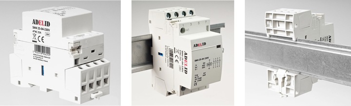 STYCZNIK MODUŁOWY 25-04 230V 25A 2P 4Z 3-FAZ 4XNC