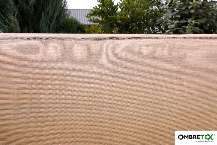 Siatka Cieniująca Maskująca 1,2x20m Na Balkon Ogrodzenie Płot Beżowa UV