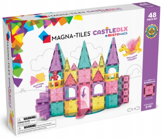 MAGNA-TILES Klocki MAGNA-TILES Klocki Magnetyczne Zamek DLX 48 el.