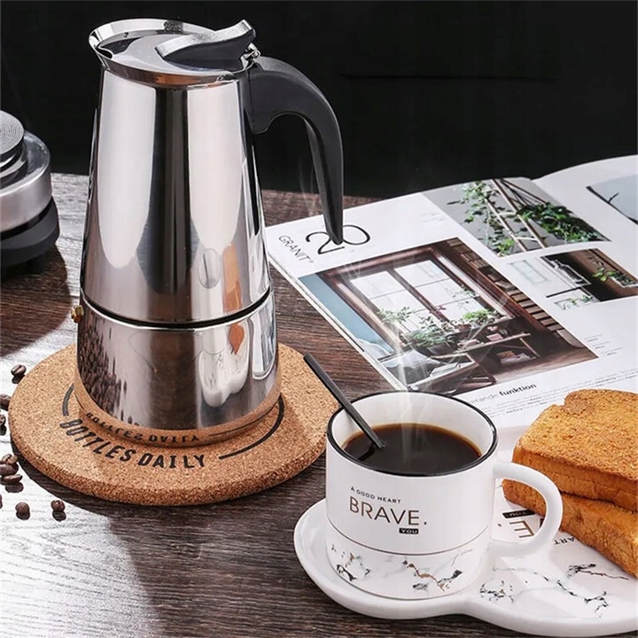 KAWIARKA Zaparzacz Kawy Indukcja GAZ STALOWY