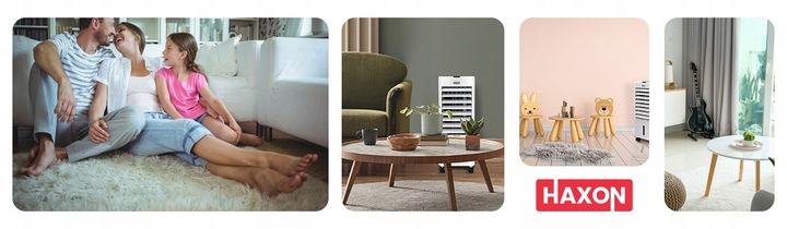 Klimatyzator wodny przenośny HAXON ZAX 4w1 LED nawilżacz pilot + wkłady